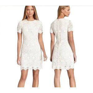 Tory Burch Trixy Crochet Lace Dress in Ivory size Small